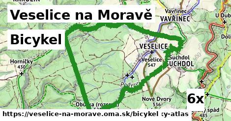bicykel v Veselice na Moravě