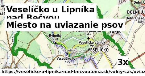 miesto na uviazanie psov v Veselíčko u Lipníka nad Bečvou