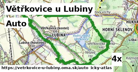 auto v Větřkovice u Lubiny