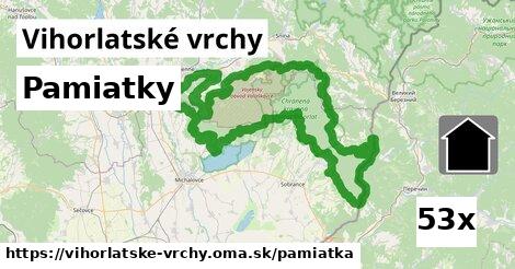 pamiatky v Vihorlatské vrchy