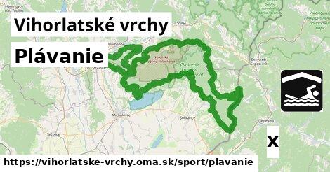 Plávanie, Vihorlatské vrchy