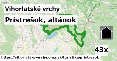 Prístrešok, altánok, Vihorlatské vrchy