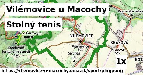 stolný tenis v Vilémovice u Macochy