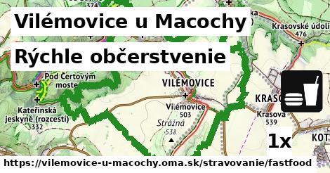 rýchle občerstvenie v Vilémovice u Macochy