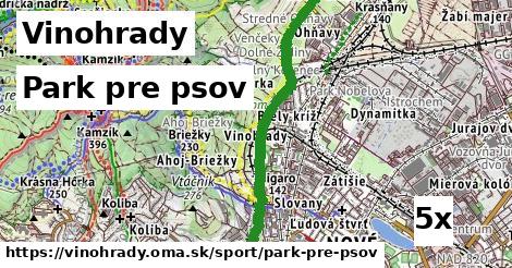 park pre psov v Vinohrady