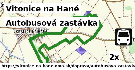 autobusová zastávka v Vitonice na Hané