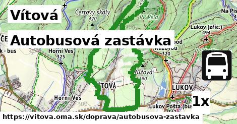 autobusová zastávka v Vítová