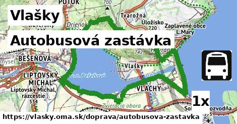 autobusová zastávka v Vlašky