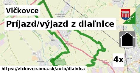 Príjazd/výjazd z diaľnice, Vlčkovce