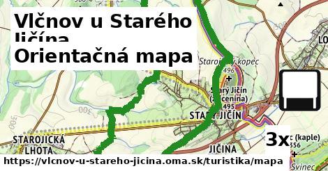 orientačná mapa v Vlčnov u Starého Jičína