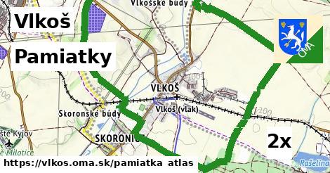 pamiatky v Vlkoš