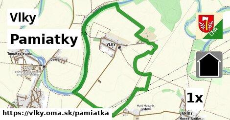 pamiatky v Vlky