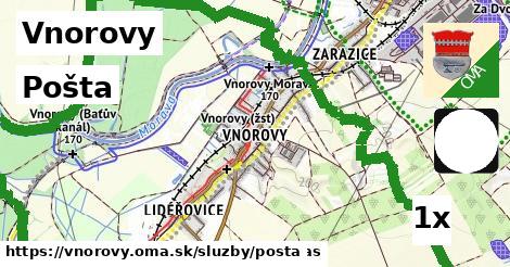 Pošta, Vnorovy