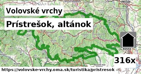 Prístrešok, altánok, Volovské vrchy