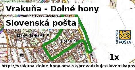 Slovenská pošta, Vrakuňa - Dolné hony