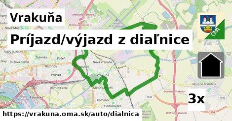 Príjazd/výjazd z diaľnice, Vrakuňa