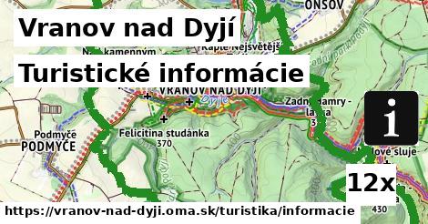 Turistické informácie, Vranov nad Dyjí