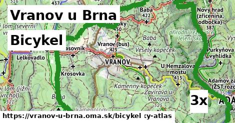 bicykel v Vranov u Brna