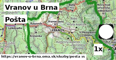 pošta v Vranov u Brna