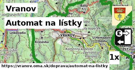 automat na lístky v Vranov