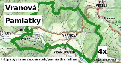 pamiatky v Vranová