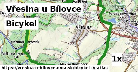 bicykel v Vřesina u Bílovce