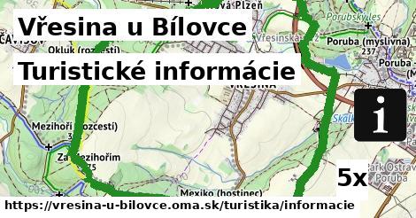 Turistické informácie, Vřesina u Bílovce