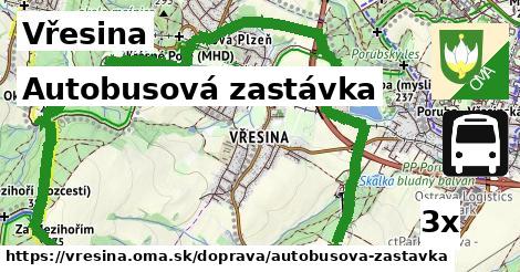 autobusová zastávka v Vřesina