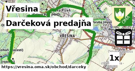 darčeková predajňa v Vřesina