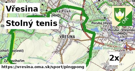 Stolný tenis, Vřesina