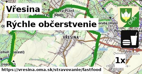 rýchle občerstvenie v Vřesina
