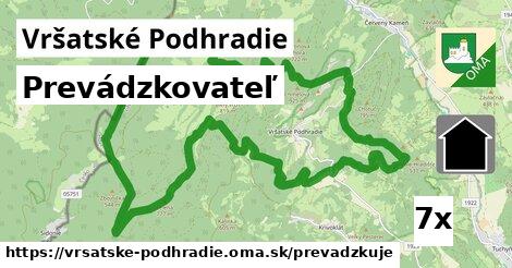 prevádzkovateľ v Vršatské Podhradie