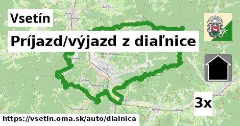 Príjazd/výjazd z diaľnice, Vsetín