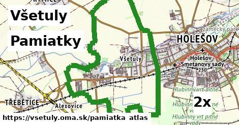 pamiatky v Všetuly