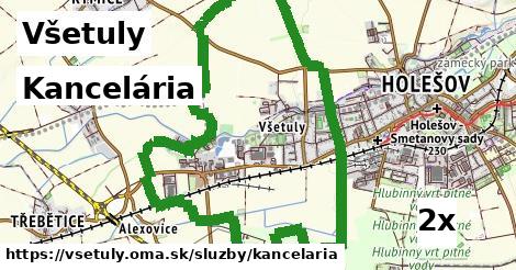 kancelária v Všetuly