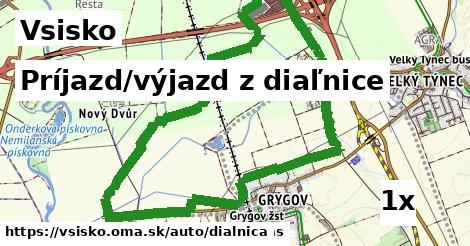 príjazd/výjazd z diaľnice v Vsisko