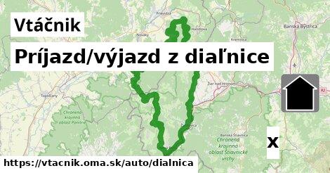 Príjazd/výjazd z diaľnice, Vtáčnik