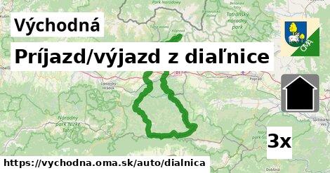 Príjazd/výjazd z diaľnice, Východná