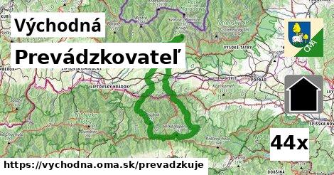 prevádzkovateľ v Východná