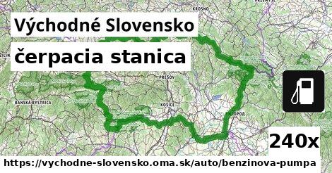 čerpacia stanica, Východné Slovensko