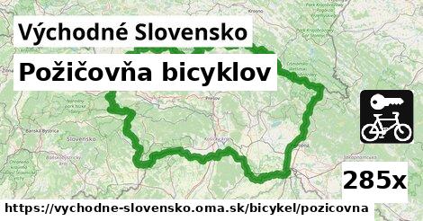Požičovňa bicyklov, Východné Slovensko