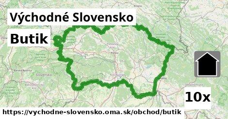 Butik, Východné Slovensko