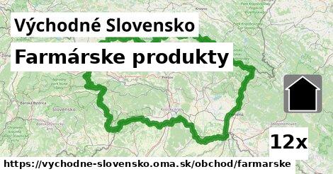 Farmárske produkty, Východné Slovensko