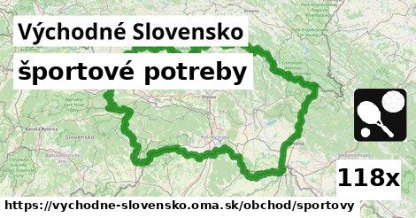 športové potreby, Východné Slovensko