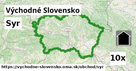 Syr, Východné Slovensko