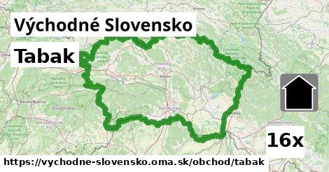 Tabak, Východné Slovensko