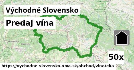 Predaj vína, Východné Slovensko