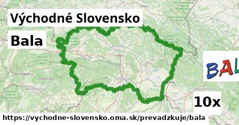 Bala, Východné Slovensko