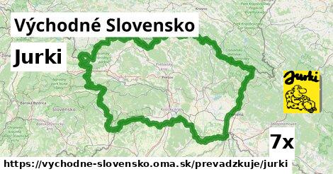 Jurki, Východné Slovensko