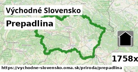 Prepadlina, Východné Slovensko